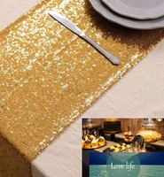 5PCSPack Gold Sequin Table Cover 12x108inch Sequin Table Runner for Party Wedding Home Decoration 30 by275cm