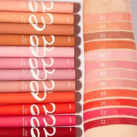 Lip Gloss Matte Velvet Lipstick Waterproof Long Lasting Red Non Stick Nude Series Makeup Lipsticks Cosmetic 12 Colors