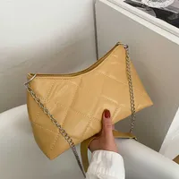 Evening Bags Simple Style Female Tote Bag Designer Soft Leather Shoulder Bags Chain Handbags For Women Ladies Crossbody Bag Small Bag L221125