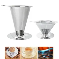 Reusable Coffee Filters 304 Stainless Steel Filter Baskets Mesh Strainer Pour Over Coffee Dripper