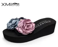 Xmisttuo fait à la main belles fleurs nouvelles femmes 039 pantoufles avec des bassins de ceinture élastiques sandales pantoufles décontractées chaussures de plage 7225970