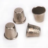 Wholesale Craft Tools Fabric Sewing Thimble Finger Metal Sewing Protector for Crafts Silver Quilting Thimbles Shield Hand Sew Embroidery Needlework