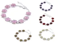 اختياري متعدد الألوان 3PCSLOT Lucky Trendy Round Topaz Crystal Gems for Women039S Bracelets Party Party Gift8096071