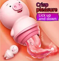 Messager Vibrator Sex Spielzeug süß sexy Schwein leckt Saugbibratoren für Frauen Clitoris Sucker Anal Nippel Licks Massage weiblich Sex t