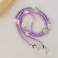 Eyeglasses chains Mixed Color Beads Mask Strap Flowers Daisy Necklace Glasses Chain Holder Sunglasses Lanyard for Women Girls 221119