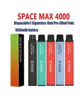 Space Max SUB OHM 4000 Puffs Disposable E Cigarettes 10ml Vape Pen PreFilled Pods 1650mAh battery Vaporizers whole2110286