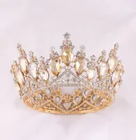Tasarımcı Crown Lady Fashion Lüks Düğün Başlıkları Alaşım Headdress Gelin Aksesuarları 0802161817049
