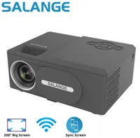 Projectors Salange Portable Mini Projector PTY60 Support 1080P LED Home Theater Media Mobile Player 800x480P Video Beamer for Offi