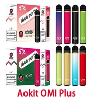 Original Aokit OMI Plus Disposable E cigarettes 1600puffs Vape Pen 53ml Cartridges Vaporizer 800mAh Battery Vapor Kit vs air bar 1469386