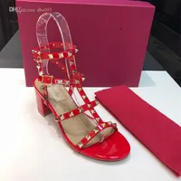 valentinoes shoe Designer V Sandals Fashion Valentinoity Rivet Ankle Strap Heel Slides Woman High Heels Shoes Luxury Leather dfghdfhbb