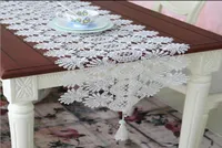 40120cm Jacquard Wedding Lace Table Runners Chair Sashes Table Cloths Home Garden Kitchen Bar Party Event Decoration Table Skirt