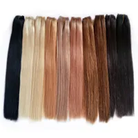 Dhgate ludzkie włosy wiązki skóry wyrównane dziewicze włosy w całości brazylijskie indyjskie peruwiańskie peruwiańskie proste włosy 20 kolorów 5541132