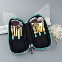 Makeup Tools Anmor 9PCS Mini Soft Brushes Set Kit Portable Kabuki Brush For Make up Professional Cosmetic Travel Bag pincel maquiagem 221125