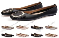 ladies flat shoe lager size 3343 womens girl leather Nude black grey New arrivel Working wedding Party Dress shoes Twelve2446675
