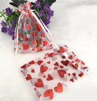 Red Heart Urganza Carpsring Fags Whole Candy Organizer Jewelry Pack 100PCSLOT 8x10 9x12 10x15 13x18cm bag bagaging pout pou675084