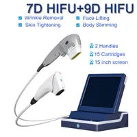 Hifu Body Slimming Machine Face 리프팅 주름 제거 3D 4D 7D 9D 스킨 강화 장치 15 카트리지