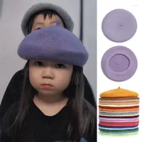 Berets 2022 95% Wool French Beret Hat Boina Kids Enfant Hats Baby Cap Girl Casquette Boy Gorro Gorros De Lana Caps Boinas