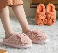 Woman Home Cotton Slippers Winter Thick Soles With Borders Cake Shallow Waterproof Platform Plush Warm Arch Baotou Moon Mum Shoes 5033239