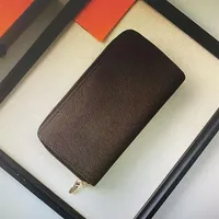 M61723 fashion woman short wallet Long double zipper wallets classic luxury designers Men leather clutch card holder coin purse wi226Q