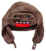 Cartoon Big Mouth DOMO Winter Bomber Ushanka Russian Fur Hat Warm Thickened Ear Flaps Cap For MenWomen BoysGirls Hats cap5694985