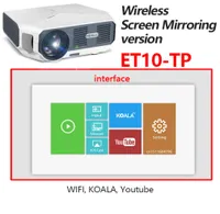 Projecteur LED ET10 3800 LUMEN 1280X720P Miroration facultative Android WiFi Projecteur Support 1080p Video 3D Mini Beamer