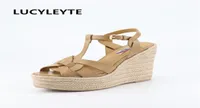 Lucyleyte Roman Style Wedge With Women039S Sandals Feet Naken Fish Mouth Shoes Rubber Sole Sexy 2106198367099