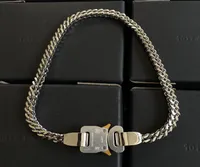 1017 ALYX 9SM DoubleLayer Collana con fibbia in lega semplice hiphop con lo stesso braccialetto INS TIDE Brand Fashion Allmatch Jewelry1510776