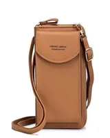 2022 Femme Portefeuille Couleur de couleur Souffle en cuir Sac à bandoulière Mobile Téléphone Mobile Big Card Handbag Pockets Girls4944634