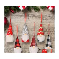 Christmas Decorations Christmas Decorations Santa Claus Lights Knitted Pendants Tree Drop Ornaments Kids Room Decoration Accessories Dhwvf