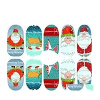 Other Decorative Stickers Christmas Nail Sticker Mti Type Festival Style Stickers Elk Santa Claus Snowman Cute Pattern Womens Manicu Dhqsb