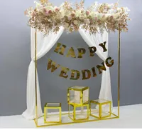 Party Decoration Luxury Fashion Floral Balloons Hanging Frame Wedding Column Plinth Stand Flower Reception Backdrops Birthday Stage