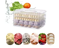 Keuken accessoires voedsel opbergdoos dumpling organizer koelkast friskoppeling doos transparant afgedichte draagbare kan gestapeld 210