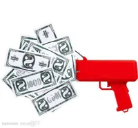 Make It Rain Money Gun Cash Cannon 100PCS Bills Fashion Party Gift Game Christmas Red Funny Pistol Toy Ship9357703