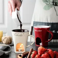 Muggar fondue mugg set personliga mini krukor choklad och osttillverkare kit individuellt sm￶r melter kopp liten varmare