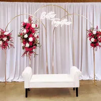 Party Decoration 3PCS Outdoor Lawn Wedding Engagement Props Welcome Backdrops Frame Flower Balloon Arch Birthday Background