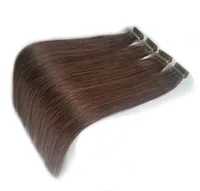 Sprzedaż 2019 Nowa fryzura 20 22 cali podwójnie narysowana brązowa europejska Remy Prebondowane 6D Human Hair Extensons Fast Wear7513113