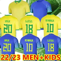 22 23 Brazils VINI JR. Soccer Jersey 2022 brasil CASEMIRO NEYMAR J R National Team G.JESUS P.COUTINHO Shirt Away L.PAQUETA T.SILVA PELE MARCELO Football