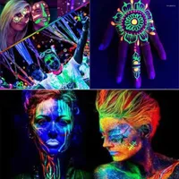 Nail Glitter 6 Colors Set Fluorescent Neon Pigment Halloween Matte Eyeshadow Powder Fine Shiny Gradient Longest Lasting &