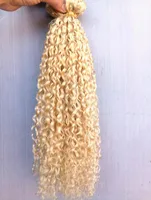 Nuovo arrivo Arrivo Brazilian Vergine Remy Clip Ins Extensions Curly Hair Sift Blonde Colore 9pieces con 18Clips5484420