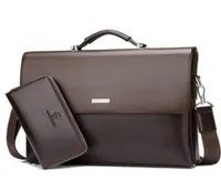 حقيبة حقيبة رجال الأعمال التجارية للعلامة التجارية PU Leather Black Luxury Designer Laptop Bag Bag Explase3993007