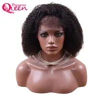 Mongolian Afro Kinky Curly Wig Lace Front Vrigin Human Hair Wigs Natural line With Baby Hair for Black Women Dreaming Queen9452196