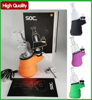 SOC Electric Dab Rig Starter Kit Builtin 2600mah Battery Concentrate Wax Vaporizer Gift Box Packaging 4 Temperature Settings Port5351464