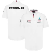 Pact Clothing Summer for Mercedes Benz Petronas F1 Racing Team Auto Polo Shirt Lapel Motorsport Men's Quick Dry Breathable Casual T-shirt