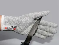 Stufe 5 Anticut -Handschuhe Sicherheitsschnittabschnitt stabbest￤ndiges Edelstahldraht Metall Metzger Cutressistant Safety Wanderhandschuhe3112456
