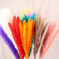 Decorative Flowers 7Pcs Simulation Dried Flower Reed Artificial Pampas Grass Bouquet Plant Holiday Wedding Party Supplies Home Vase