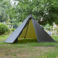 Tentes et abris en ext￩rieur tente pyramide ultral￩gieuse 3-4 personnes camping avec un trou de chemin￩e am￩lior￩ 20D en silicone en nylon randonn￩e