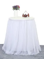 Tulle Table Skirt 3layer Chiffon Lining Wedding Decoration Tableware For Birthday Valentine039s Day Party