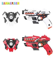 Gun Toys Laser Inframerah Tag Mainan Senjata Listrik Blaster Laser Pertempuran Pergiola Kit Keluarga Orangtuaanak Interaksi Luar