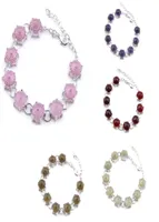 اختياري متعدد الألوان 3PCSLOT Lucky Trendy Round Topaz Crystal Gems for Women039S Bracelets Party Party Gift4037654