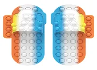 2021 Gag Fidget Slippers Push Bubble Shoe Toys New Silicone Decompression Toy Loafer8756827
